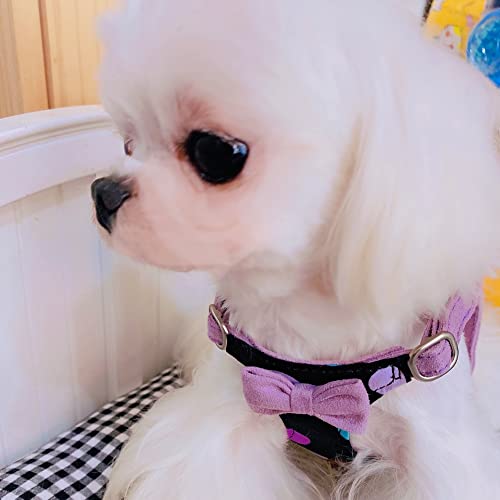 Purple Poodle Dog Harness with Adjustable Leash