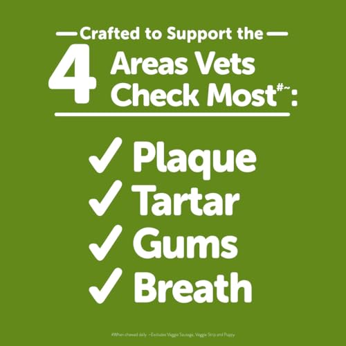 WHIMZEES Puppy Dental Chews, Long Lasting, Grain-Free, Freshens Breath