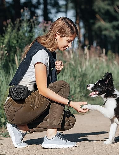 Gobeigo Poodle Dog Treat Pouch with Clicker