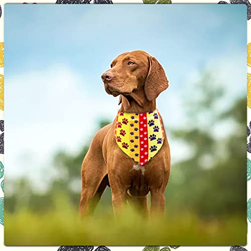 100PCS Small Dog Bandana Pack - Summer Paw Prints