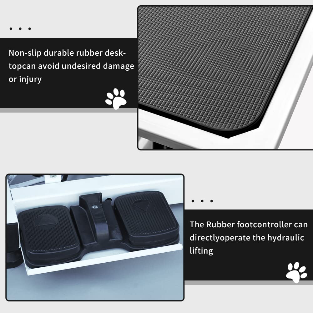 Heavy Duty Electric Poodle Grooming Table with Hydraulic Adjustments