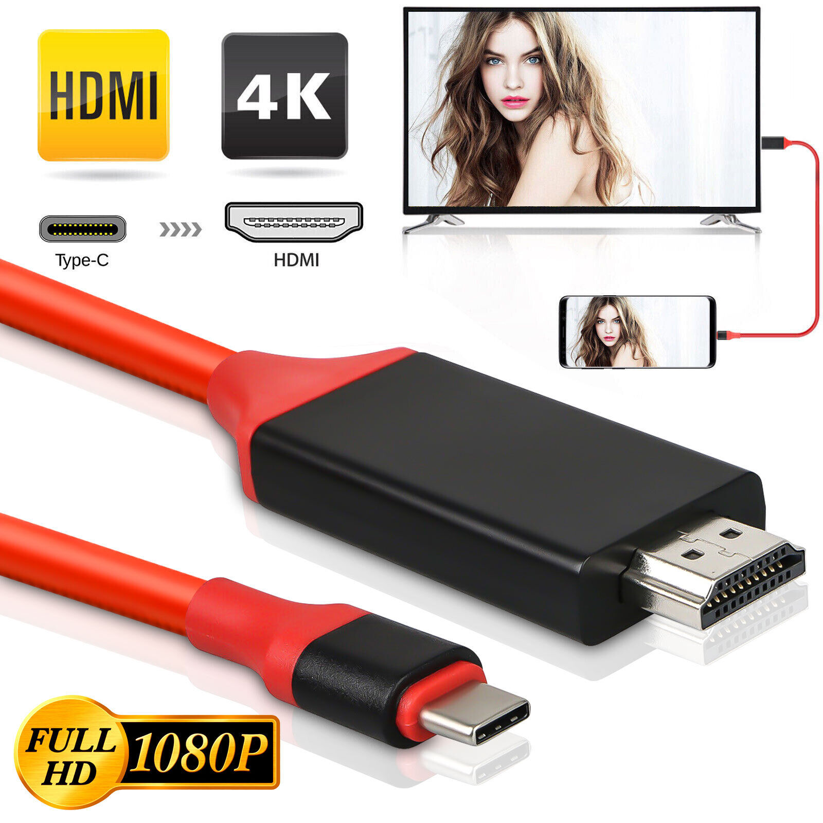 USB-C to HDMI 1080P TV Adapter