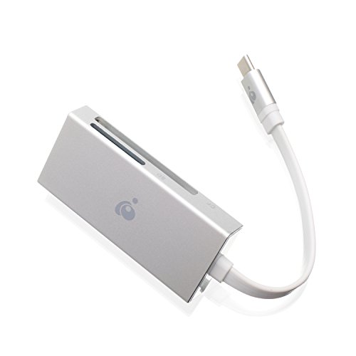 IOGEAR Aluminum USB-C 3-In-1 Card Reader