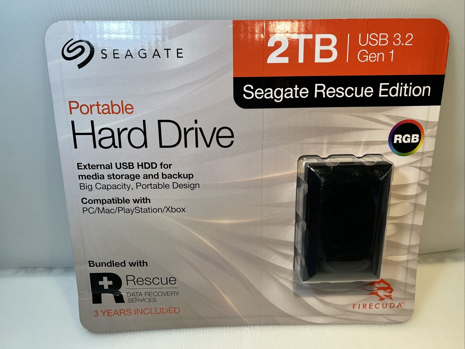 Seagate 2TB Portable Hard Drive with Recovery