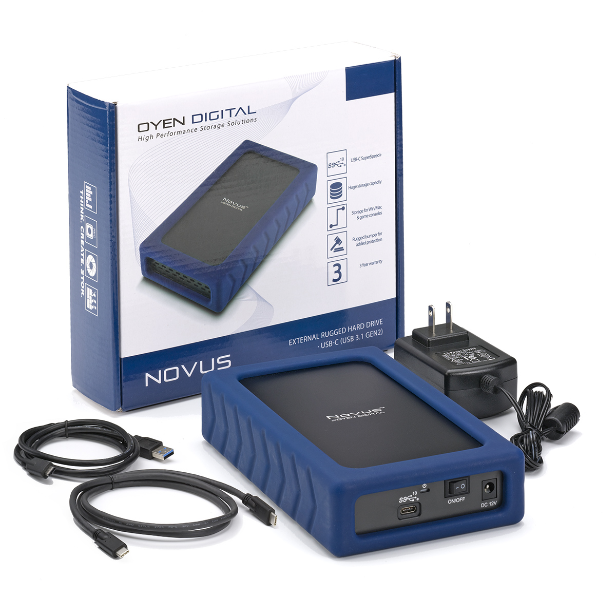 Novus 20TB External USB-C Rugged Desktop Hard Drive