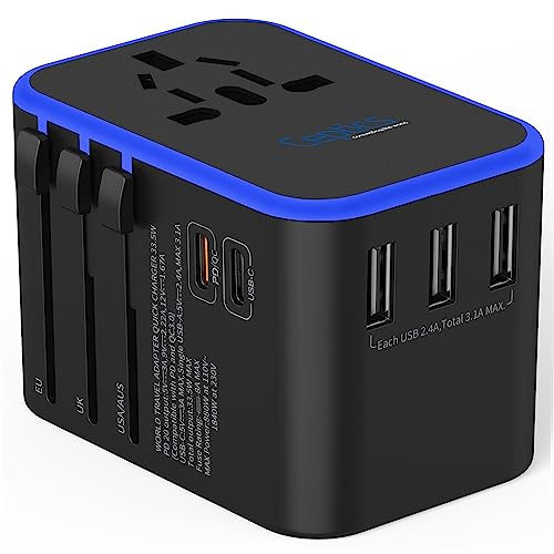 Travel Plug with Dual USB-C Power & Outlets