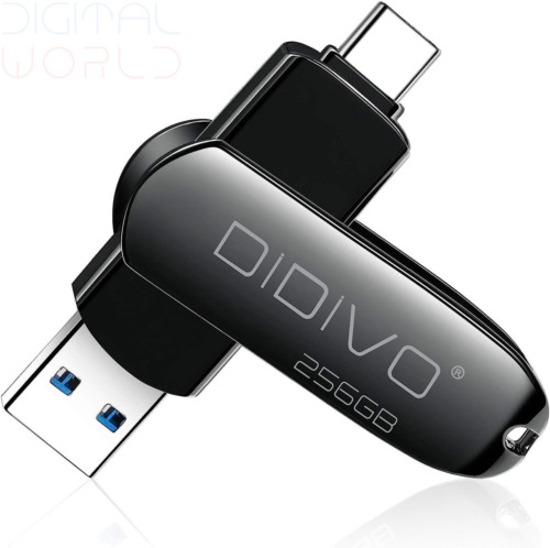 256GB Black USB-C Flash Drive Memory Stick