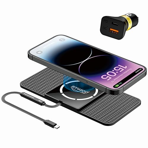 15W Magnetic Wireless Car Charger Pad with 40W Adapter