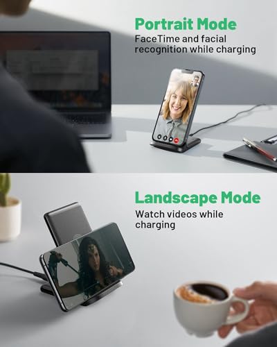 INIU 15W Fast Qi Wireless Charging Stand + Cable