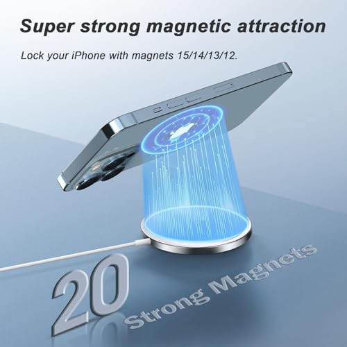 15W Magnetic Wireless Charger with USB-C Port