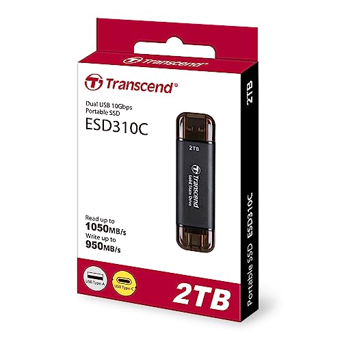 Transcend Portable USB-C & USB-A External SSD
