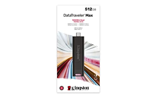 Kingston 512GB USB-C Flash Drive - Fast 1,000MB/s