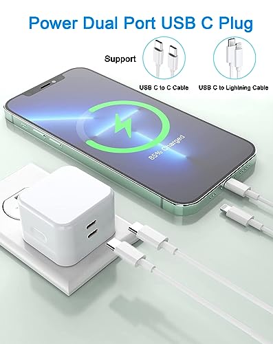 Fast Charge USB-C Wall Plug Adapter, 2 Pack