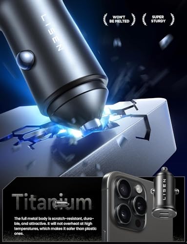LISEN 90W Dual USB-C Car Charger Adapter