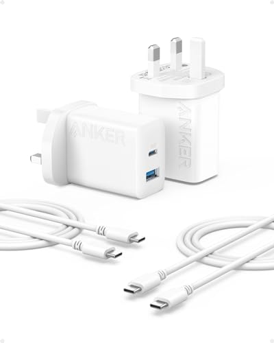 Anker 20W USB-C Dual Port Charger, 2-Pack