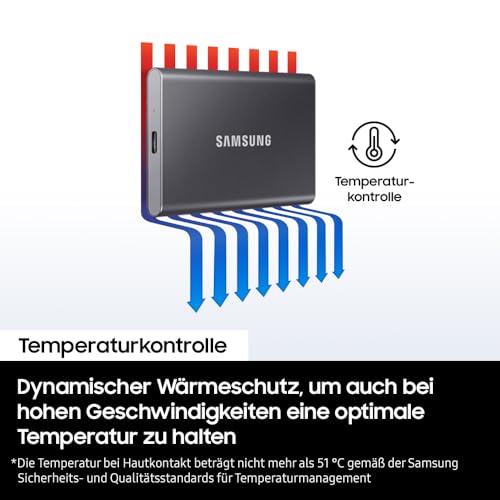 Samsung T7 1TB Portable SSD - Titan Gray