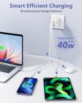 40W 4-Port Fast USB-C Charger for Devices
