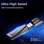 SSK 128GB USB-C SSD with Adapter and Fast Speed