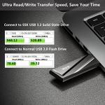 SSK 128GB USB-C SSD with Adapter and Fast Speed