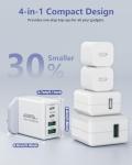 40W 4-Port Fast USB-C Charger for Devices