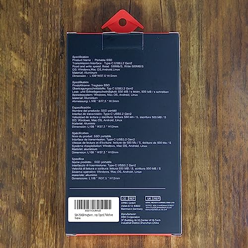 SSK 256GB Ultra-Speed USB-C Portable SSD