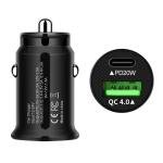 40W Fast USB-C Car Charger with Dual Ports