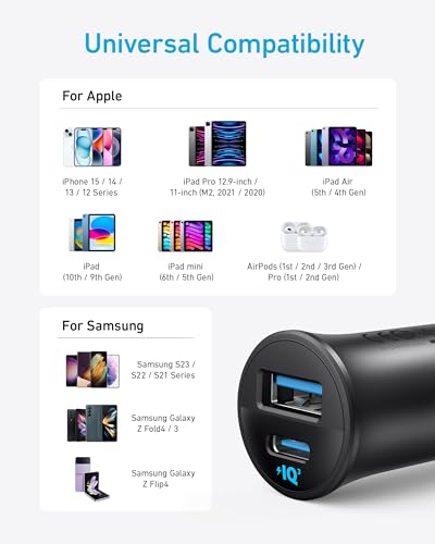 Anker 32W Dual USB-C Car Charger