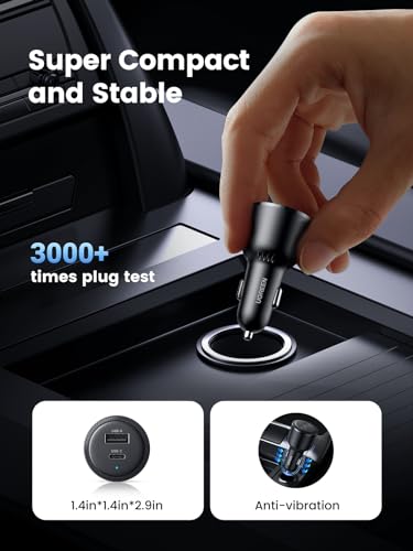 UGREEN 63W USB-C Car Charger for Phones & Laptops