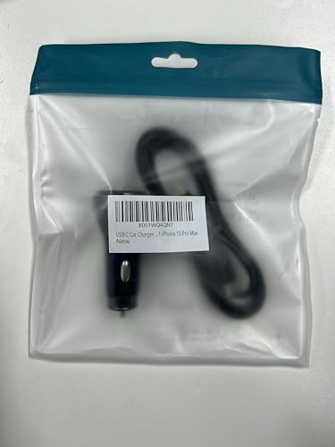 90W 3-Port USB-C Car Charger with Cable