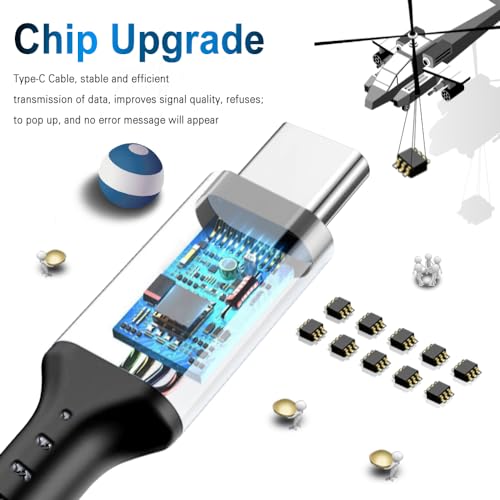 3-Pack 1M Nylon Braided USB-C Fast Charging Cable