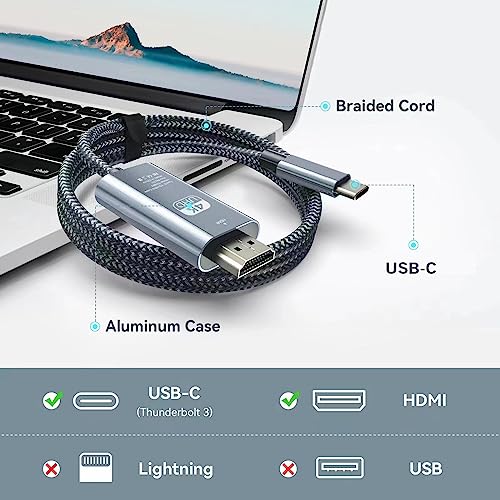 Siwket 2M USB-C to HDMI Cable, 4K 30Hz