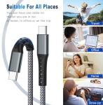 3-Pack 1M Nylon Braided USB-C Fast Charging Cable