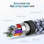 3-Pack 1M Nylon Braided USB-C Fast Charging Cable