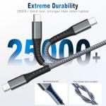 3-Pack 1M Nylon Braided USB-C Fast Charging Cable