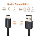 6ft USB-C to USB-A 2.0 Cable - Black