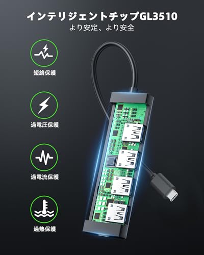 USB-C Hub with Power Port for Laptops
