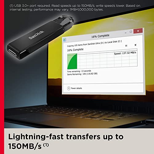 SanDisk Ultra 128GB USB-C Flash Drive 3.1