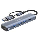2-In-1 USB-C Hub with Ethernet and USB Ports