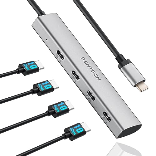 RSHTECH 4-Port USB-C Hub with 10Gbps Speed