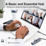 Vunvooker USB-C to Ethernet Hub with 3 Ports