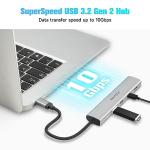 RSHTECH 4-Port USB-C Hub with 10Gbps Speed