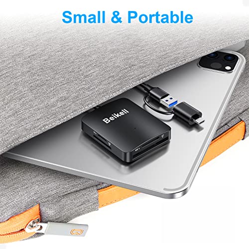 Beikell 4-in-1 USB & USB-C Card Reader