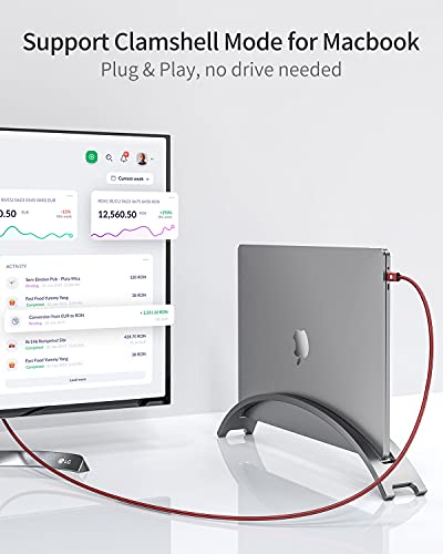 Silkland Red USB-C to DisplayPort Cable 6.6ft