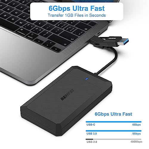 BENFEI Tool-Free USB-C External Hard Drive Enclosure
