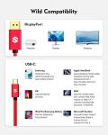 Silkland Red USB-C to DisplayPort Cable 6.6ft