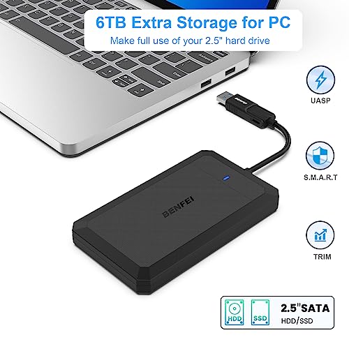 BENFEI Tool-Free USB-C External Hard Drive Enclosure