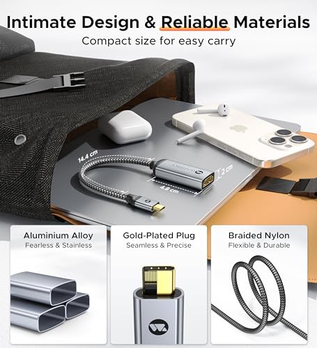 WARRKY 4K USB-C to HDMI Adapter - Gold-Plated