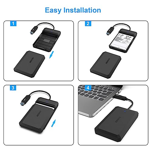 BENFEI Tool-Free USB-C External Hard Drive Enclosure
