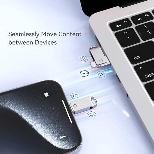 JOIOT 128GB Dual USB-C and USB-A Flash Drive