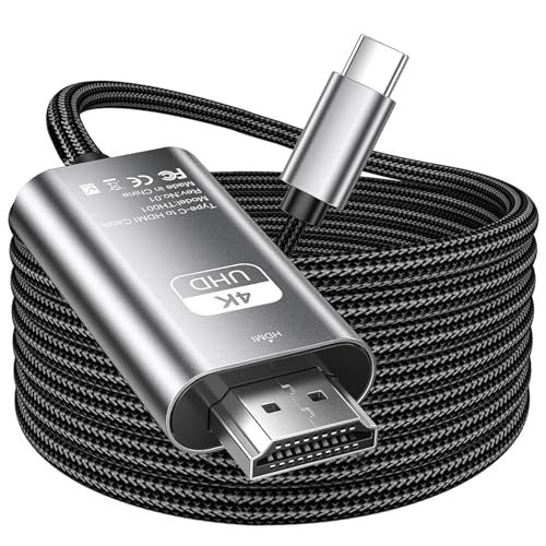 4K USB-C to HDMI Cable, 2M Braided Adapter